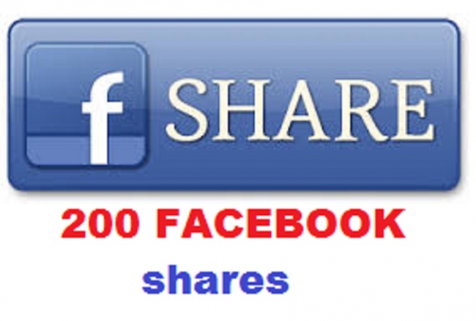 add  Genuine 200 Worldwide shares to your Facebook Post/Comments/Photo 