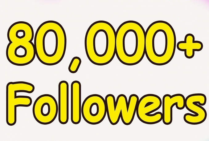 Gives you 80,000+Guaranteed Twitter Real Followers.
