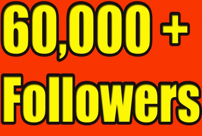 Gives you 60,000+Guaranteed Twitter Real Followers.