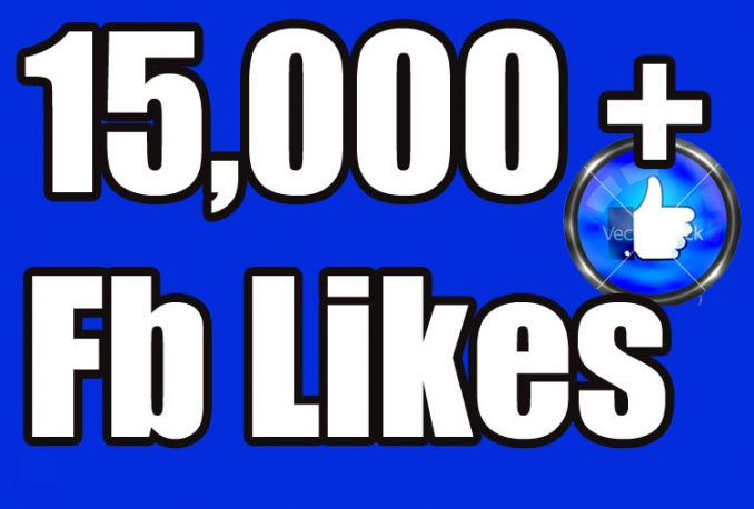 Gives you 15,000+Instantly started PERMANENT Active Facebook likes
