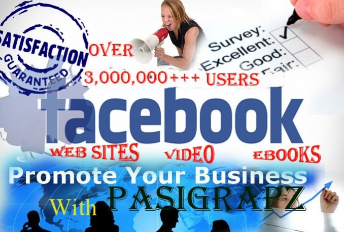 Promote to 113,998,608 Real People on Facebook For your Business/Website/Product or Any Thing You Want