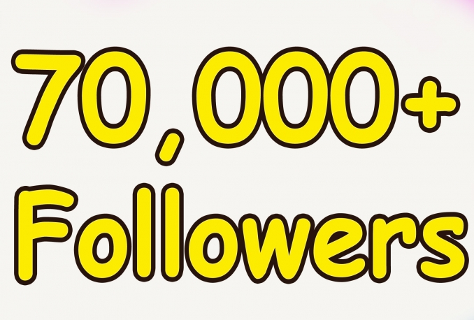 Add Real Quality 70,000 Twitter Followers to your Profile