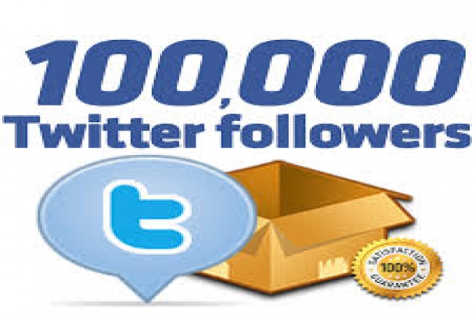 Add Real Quality 100,000 Twitter Followers to your Profile