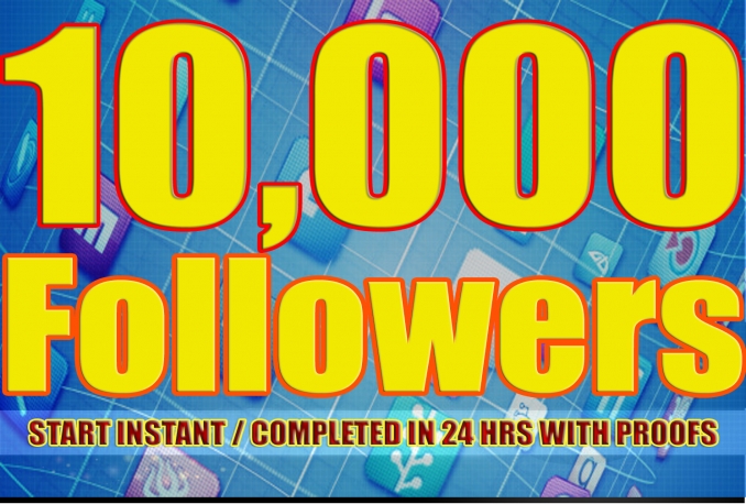 Give you 10,000+High Quality (USA)followers NO EGGS