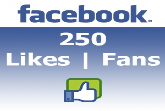 give you 250+ Real Facebook fan page like only