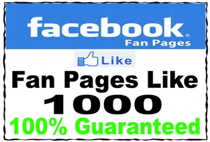 Top Quality 1000+ Real And Active Likes to Facebook fanpage