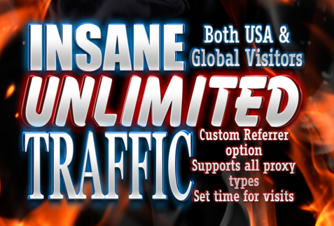 drive UNLIMITED genuine real traffic to your website for one month