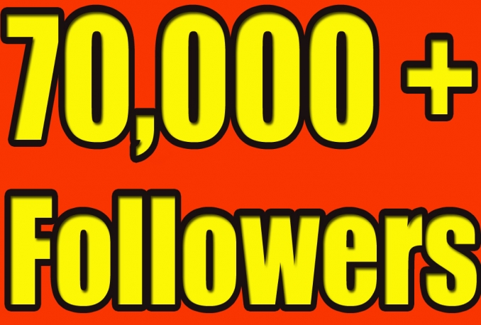 I will Twitter 70,000+Stable/NON Drop/Fast Followers. 