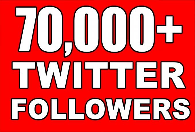 Twitter 70,000+Stable/NON Drop/Fast Followers.