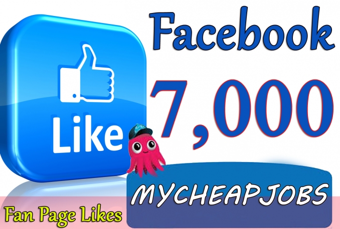 Give you 7,000+Instantly started Active Facebook Fan Page likes 