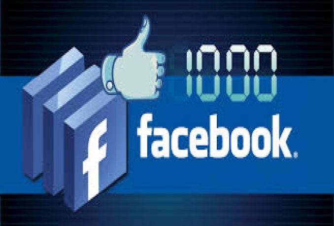 1000 Real and Non Drop Facebook Fan Page Likes