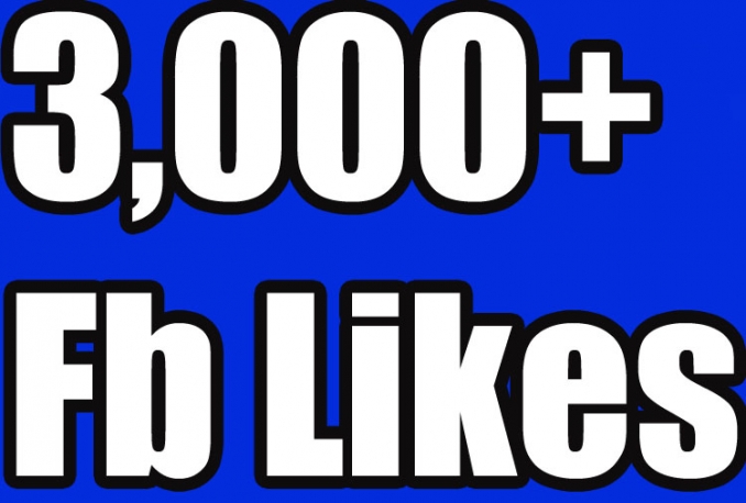 I will Gives you 3,000+Instantly started Active Facebook Fan Page likes 
