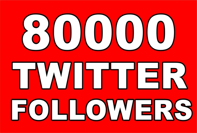 Twitter 80,000+Stable/NON Drop/Fast Followers.