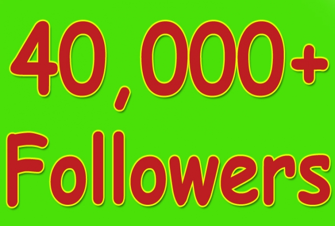 I will Twitter 40,000+Stable/NON Drop/Fast Followers. 