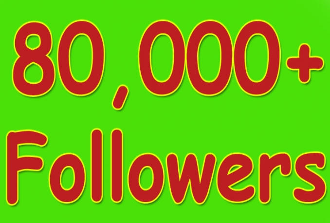 I will Twitter 80,000+Stable/NON Drop/Fast Followers. 