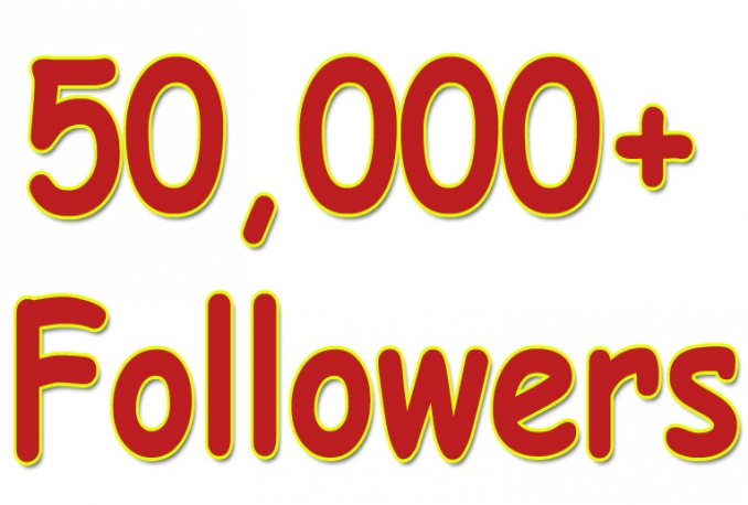 Twitter 50,000+Stable/NON Drop/Fast Followers. 