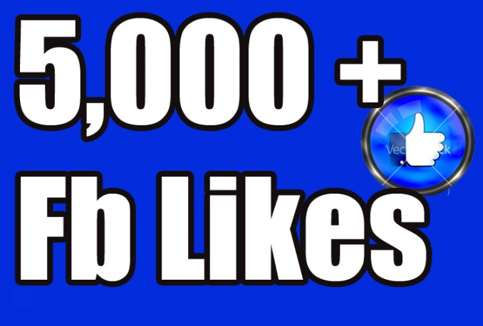 Gives you 5,000+Instantly started Active Facebook Fan Page likes 
