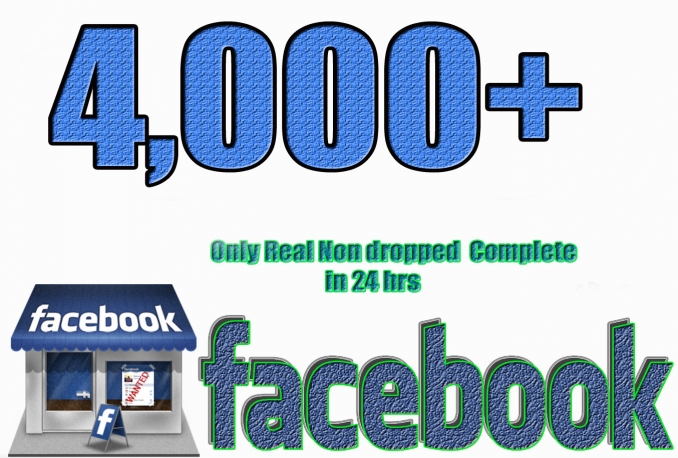 Gives you 4,000+Instantly started PERMANENT Active Facebook likes    