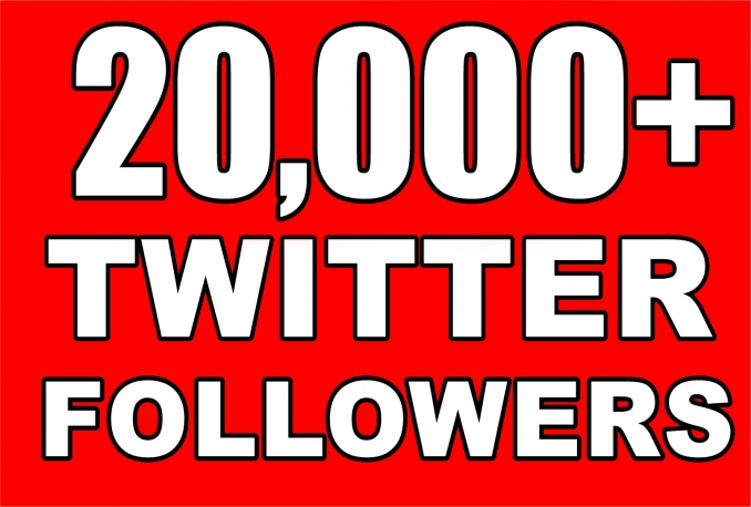 Twitter 20,000+Stable/NON Drop/Fast Followers.