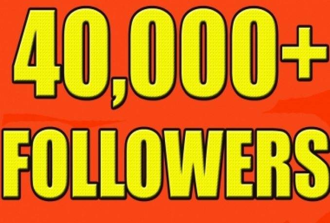 Gives you 40,000+Guaranteed Twitter Real Followers.  