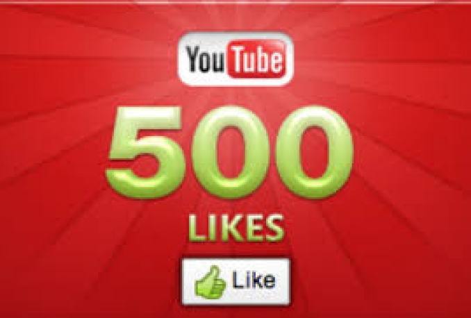 give you Real 500 genuine LIKES to any YouTube videos 