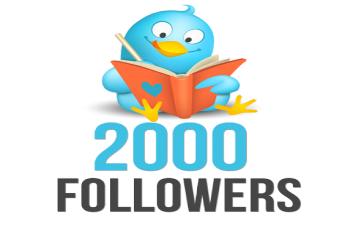 add you 2000 High Quality  twitter followers Instant with in 24hrs