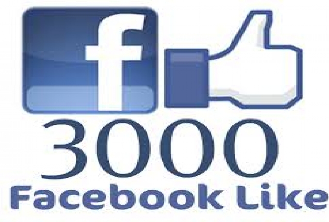 3000+ Real And Active Likes to Facebook fanpage or photo,post,comment