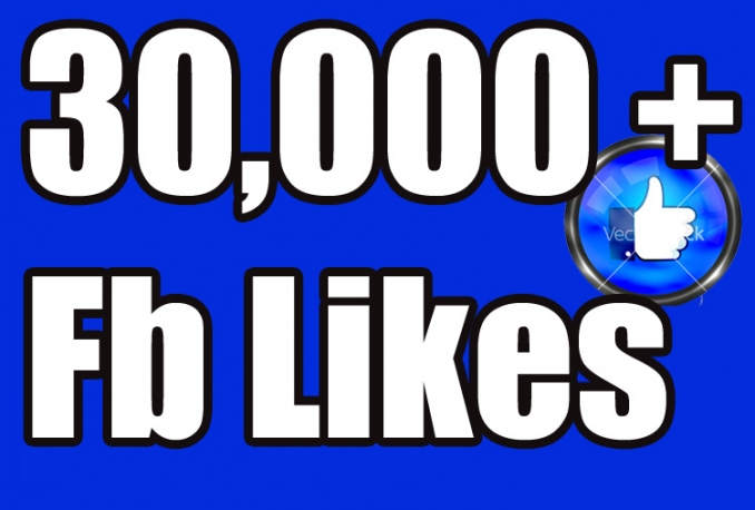Gives you 30,000+Instantly started PERMANENT Active Facebook likes