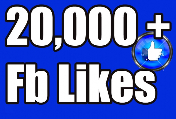 Gives you 20,000+Instantly started PERMANENT Active Facebook likes