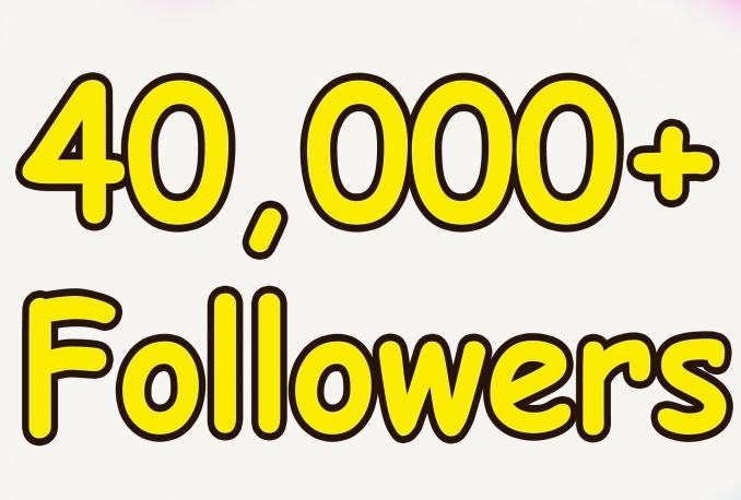 Add Real Quality 40,000 Twitter Followers to your Profile