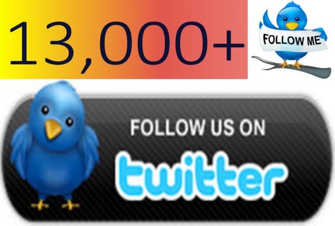 give you 13000+ mix Non Drop Twitter followers  
