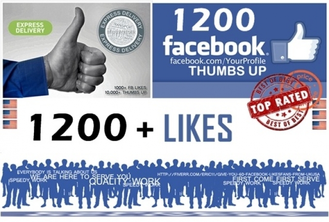 deliver REAL 1200 Facebook Likes