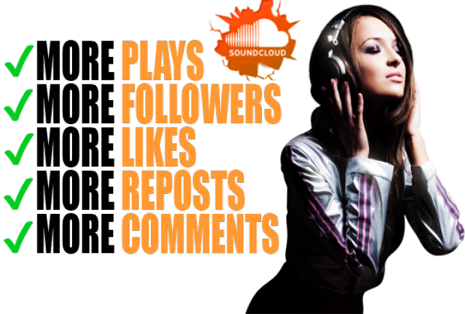 deliver 200 Soundcloud Likes, Reposts OR Comments