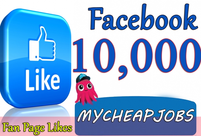 Give you 10,000+Instantly started Active Facebook Fan Page likes 