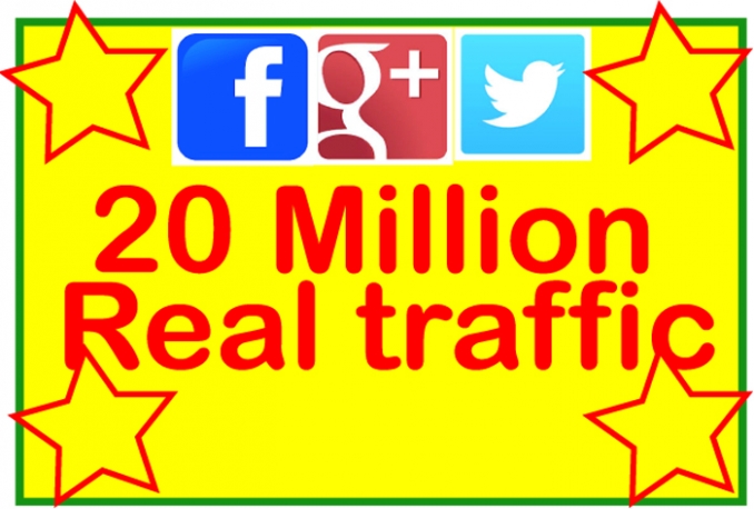 Promote your webisite/URL 20 Million Real People on Facebook,Twitter,Google Plus