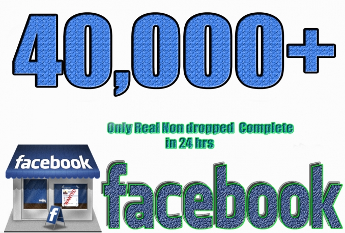 Gives you 40,000+Instantly started Guaranteed Facebook likes    