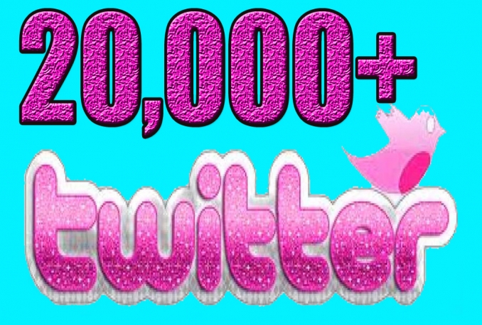 Twitter 20,000+Stable/NON Drop/Fast Followers.