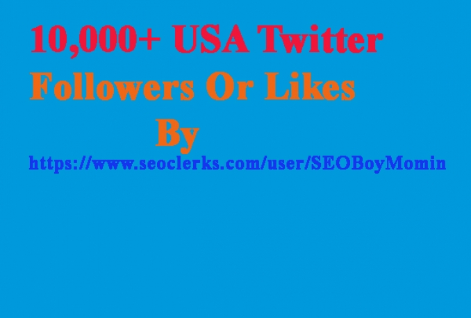 Give you Non drop 10,000 USA Twitter Followers