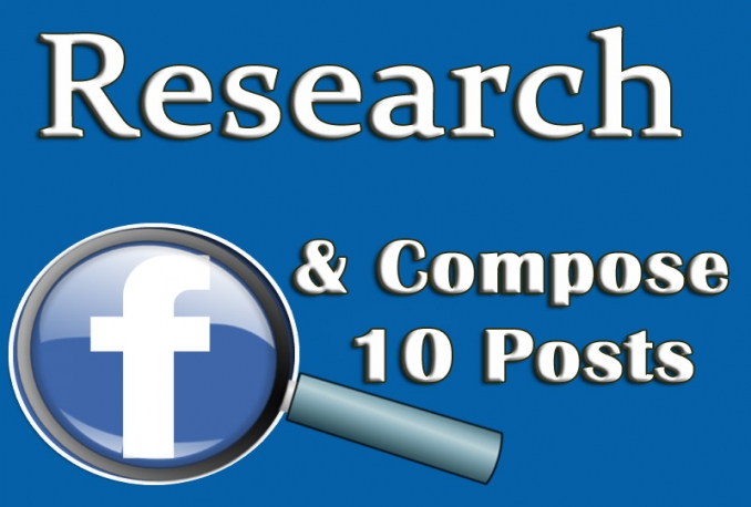 research and Compose 10 Facebook Posts on Any Subject