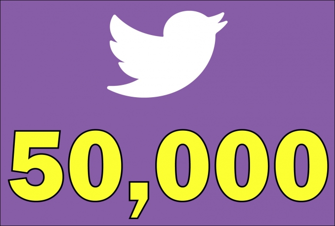 Twitter 50,000+ Stable/NON Drop/Fast Followers.