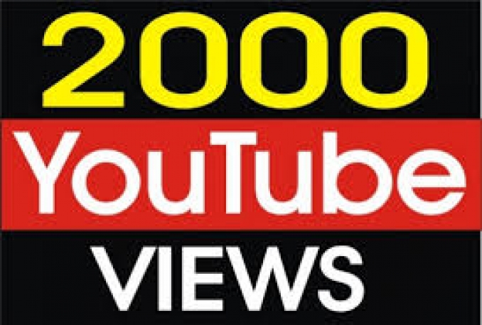 give you 2000 High Retention YouTube Views and 200 Likes  