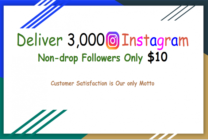 deliver 3000 Instagram Followers For short time
