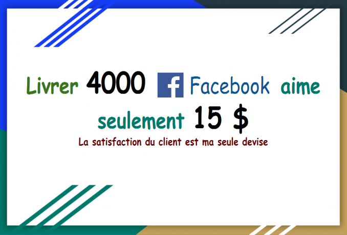 4000 Facebook Likes Short Time La meilleure offre expire dans 5 jours
