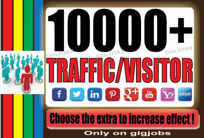 send 10000 Adsense safe Visitors to your website blog From Targeted Sources